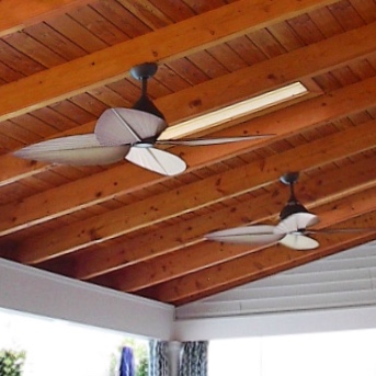 ceiling fan with external wiring